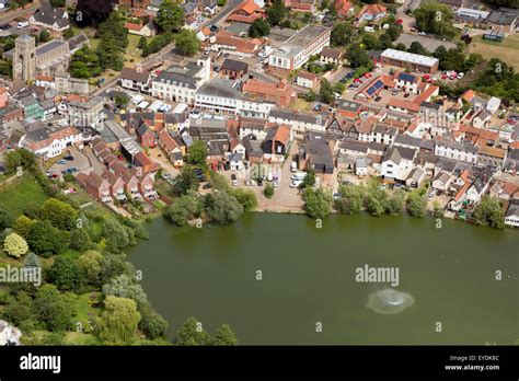 aerial photo of Diss, Norfolk, UK Stock Photo - Alamy