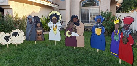 Black Nativity Yard Decorations Individual Pieces Wooden | Etsy | Yard ...