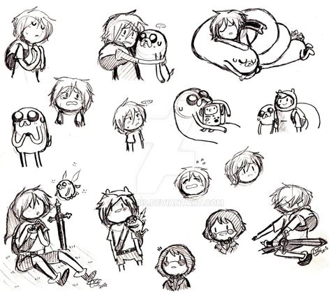 Finn And Jake Sketches 4 by Celebi9 on DeviantArt