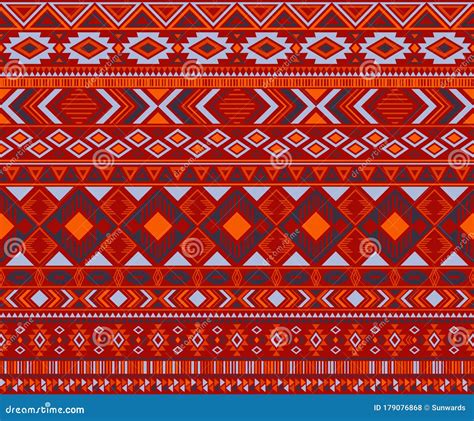 American Indian Pattern Tribal Ethnic Motifs Geometric Vector Background Stock Illustration ...