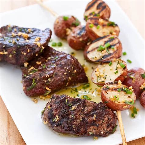 Grilled Steak Tips with Red Potato Skewers | Cook's Country Recipe