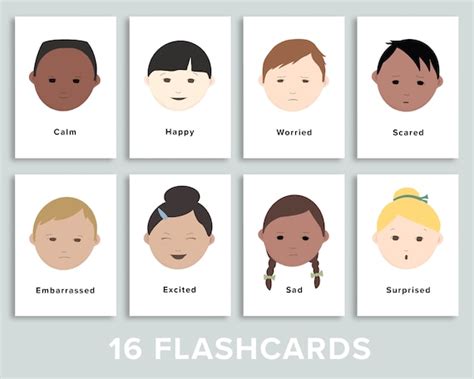 Emotions Flashcards Printable Feelings Flash Cards | Etsy Hong Kong