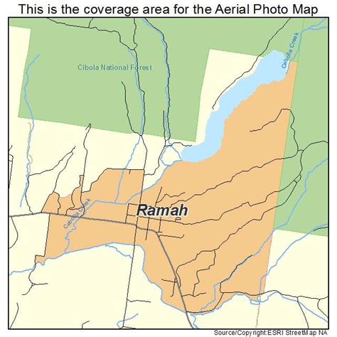 Aerial Photography Map of Ramah, NM New Mexico