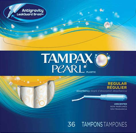 Amazon.com: Tampax Pearl Active Plastic, Regular Absorbency, Unscented Tampons, 36 Count: Health ...