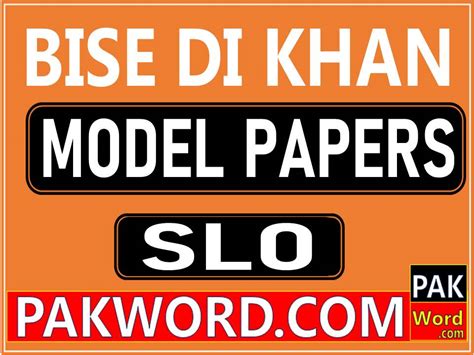 Download Bise DI Khan SLO Based Model Papers 9 Class Exam