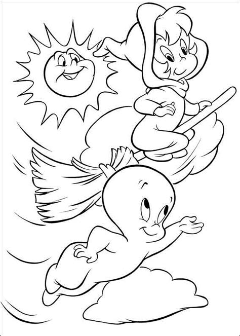 Kids-n-fun.com | Coloring page Casper the friendly ghost Casper Wendy 2