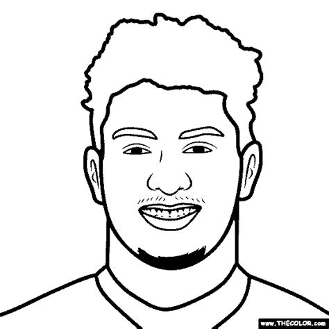 Patrick Mahomes Coloring Pages Printable