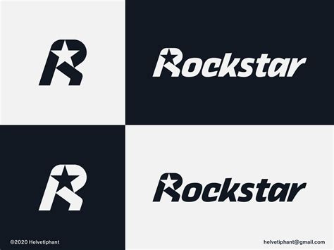 Rockstar - logo concept by Helvetiphant™ on Dribbble