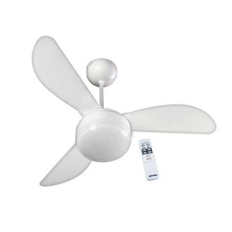 Ventilador de Teto 3 Pás com Controle e Luminária Fênix Ventisol 220V Branco - Ventilador de ...