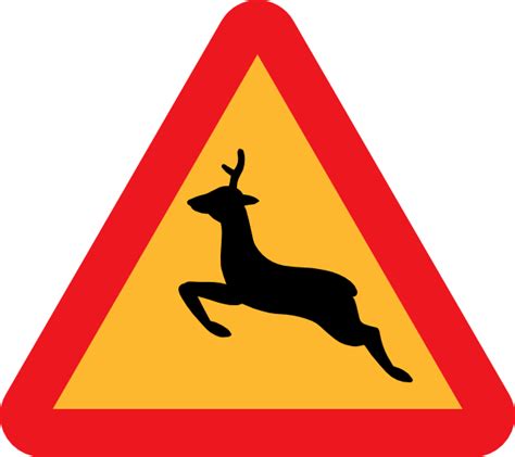 Warning Deer Road Sign Clip Art at Clker.com - vector clip art online, royalty free & public domain