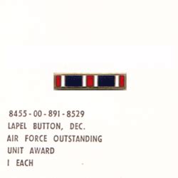 AIR FORCE OUTSTANDING UNIT AWARD LAPEL PIN