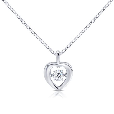 Adaleen - Dancing Crystal Dainty Heart Necklace