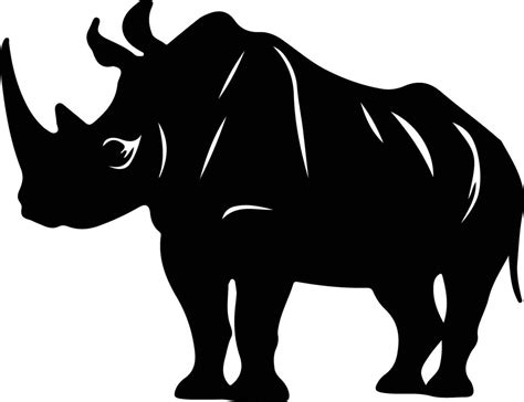 rhino black silhouette 38102281 Vector Art at Vecteezy