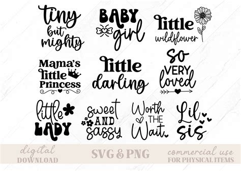 Baby Girl Svg Bundle Newborn Svg Baby Onesie Svg Little | Etsy