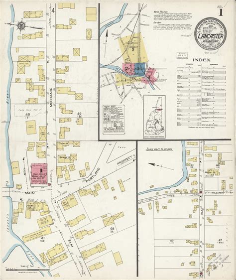 Lancaster, New Hampshire 1921 - Old Map New Hampshire Fire Insurance ...