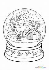 Snow globes  Coloring Pages For kids Free And Easy Print Or Download sketch template