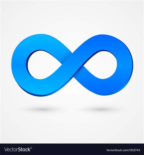 Abstract infinity blue sign Royalty Free Vector Image