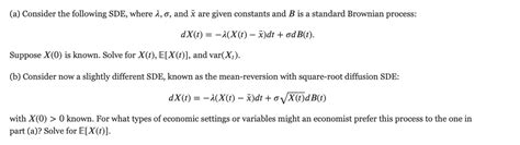 Solved (a) Consider the following SDE, where i, o, and i are | Chegg.com