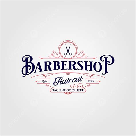 Vintage Barbershop Vector Art PNG, Barbershop Logo Design Vintage Lettering Illustration On Dark ...