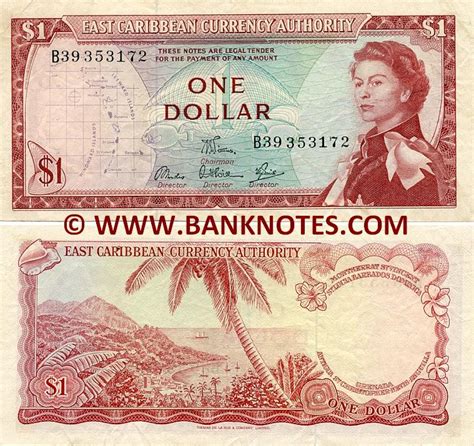 East Caribbean States 1 Dollar 1965 - Caribbean American Currency ...