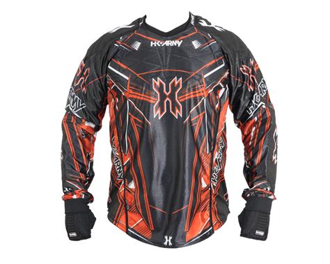 HK Army 2014 Hardline Paintball Jersey - Lava - Large (ZYX-1267)