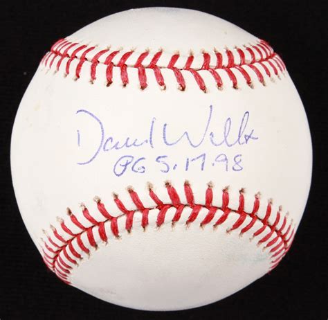 David Wells Signed OML Baseball Inscribed "PG 5-17-98" (JSA COA) | Pristine Auction