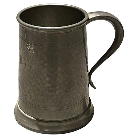 English Pewter Mugs Antique Cup Silver Pewter Jug, Drink Glass 1850s ...