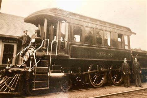 Railroad/Train Photo, Steam Engine 77, Fitchburg,Boston Circa 1800's, Sepia