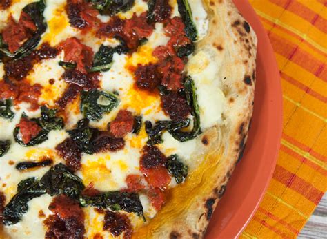 Pizza With Tuscan Kale, Nduja, Tomatoes, & Robiola Cheese | Italian ...