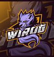 Tiger mascot esport logo Royalty Free Vector Image