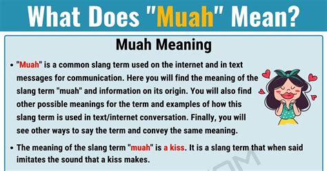 "Muah" Meaning | What Does "Muah" Mean? • 7ESL