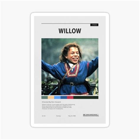 "Willow movie poster 1988, fantasy" Sticker for Sale by LifeOnTheStage ...