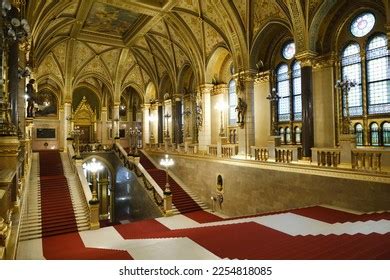 Interior View Hungarian Parliament Budapest Hungary Stock Photo ...