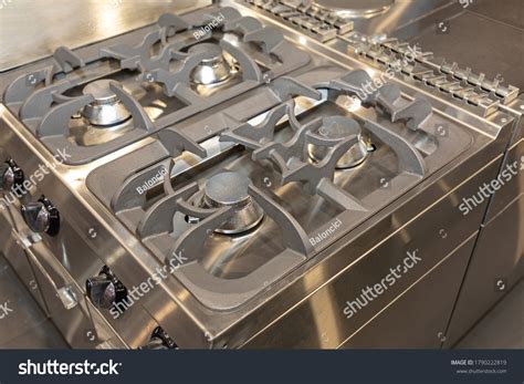 Commercial Gas Burning Stove Restaurant Kitchen Stock Photo 1790222819 | Shutterstock