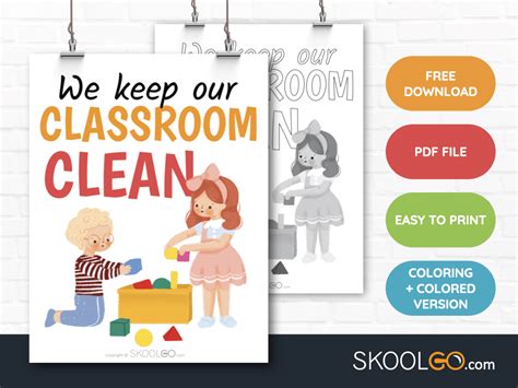 We Keep Our Classroom Clean - Classroom Poster - SKOOLGO