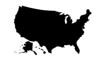 Silhouette Map Of The United States - Gratia Georgianne