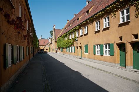 The Fuggerei in Augsburg, Germany. The worlds oldest public housing ...