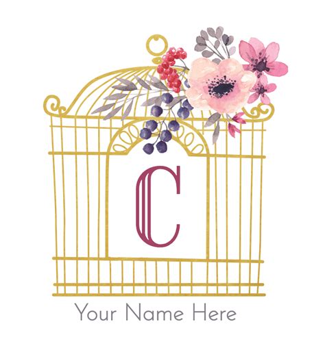 Letter C Monogram | Customize Online | Instant Download