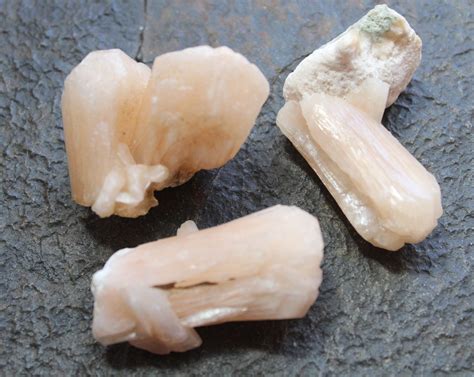 Stilbite, Stilbite Crystal, India, Group of 3 Stilbite Crystals | Crystals, Crystal system ...