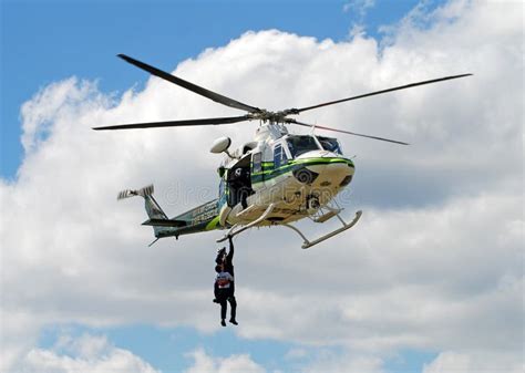 Fire Rescue Helicopter Conducting Training Editorial Stock Image ...