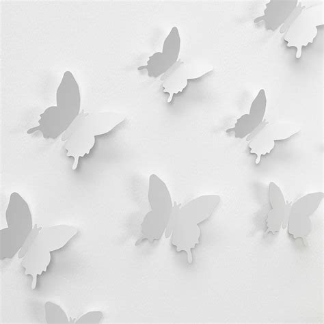 HD wallpaper: white butterfly papers on white surface, wall, decoration, color | Wallpaper Flare