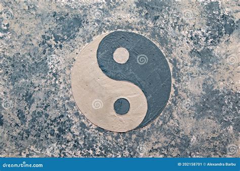 Yin Yang Spiritual Symbol Painted Decoration, Handmade Stock Image - Image of kind, infinity ...