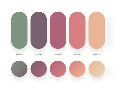 32 Beautiful Color Palettes With Their Corresponding Gradient Palettes