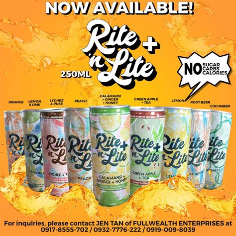 RITE N' LITE (250ml) - SOLD by CAN (per pc) | Shopee Philippines