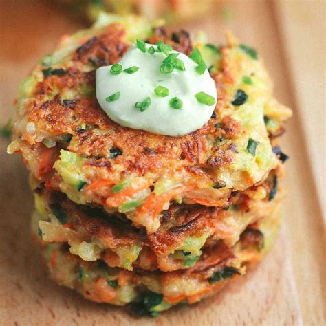 Crispy Vegetable Fritters with Avocado Yogurt Sauce | Jessica Gavin