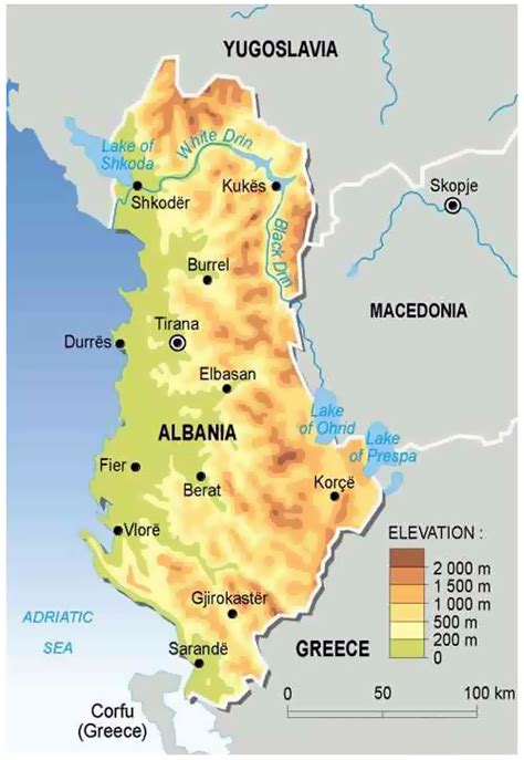 Physical map of Albania. Albania physical map | Vidiani.com | Maps of ...