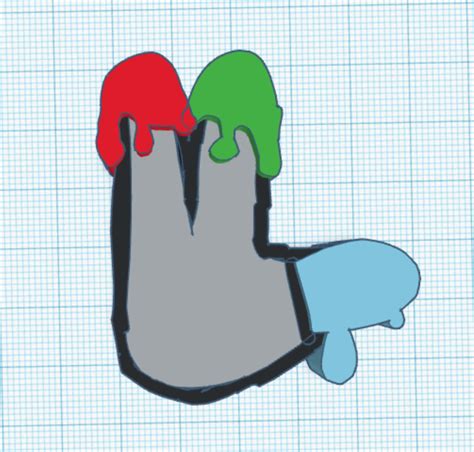 Finger painter badge by Catgamer and Blueberry | Download free STL model | Printables.com