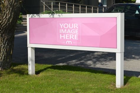 Outdoor Sign Mockup Template - Mediamodifier