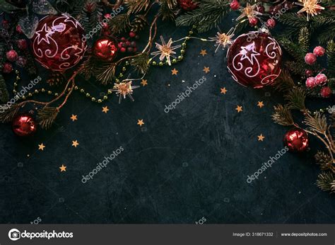 Christmas decor background with place for text Stock Photo by ©Artanika ...