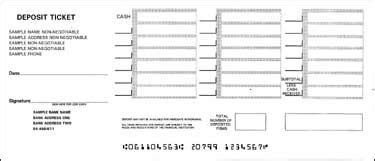 QuickBooks Printable Deposit Slips Order Form